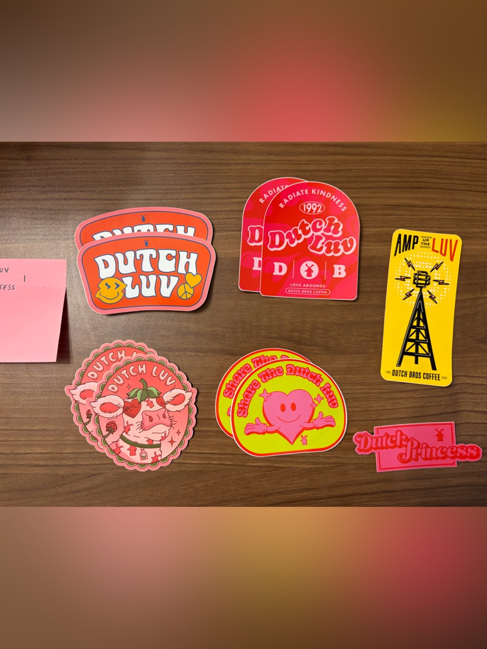 Dutch Bros Dutch Princess Dutch Luv Stickers